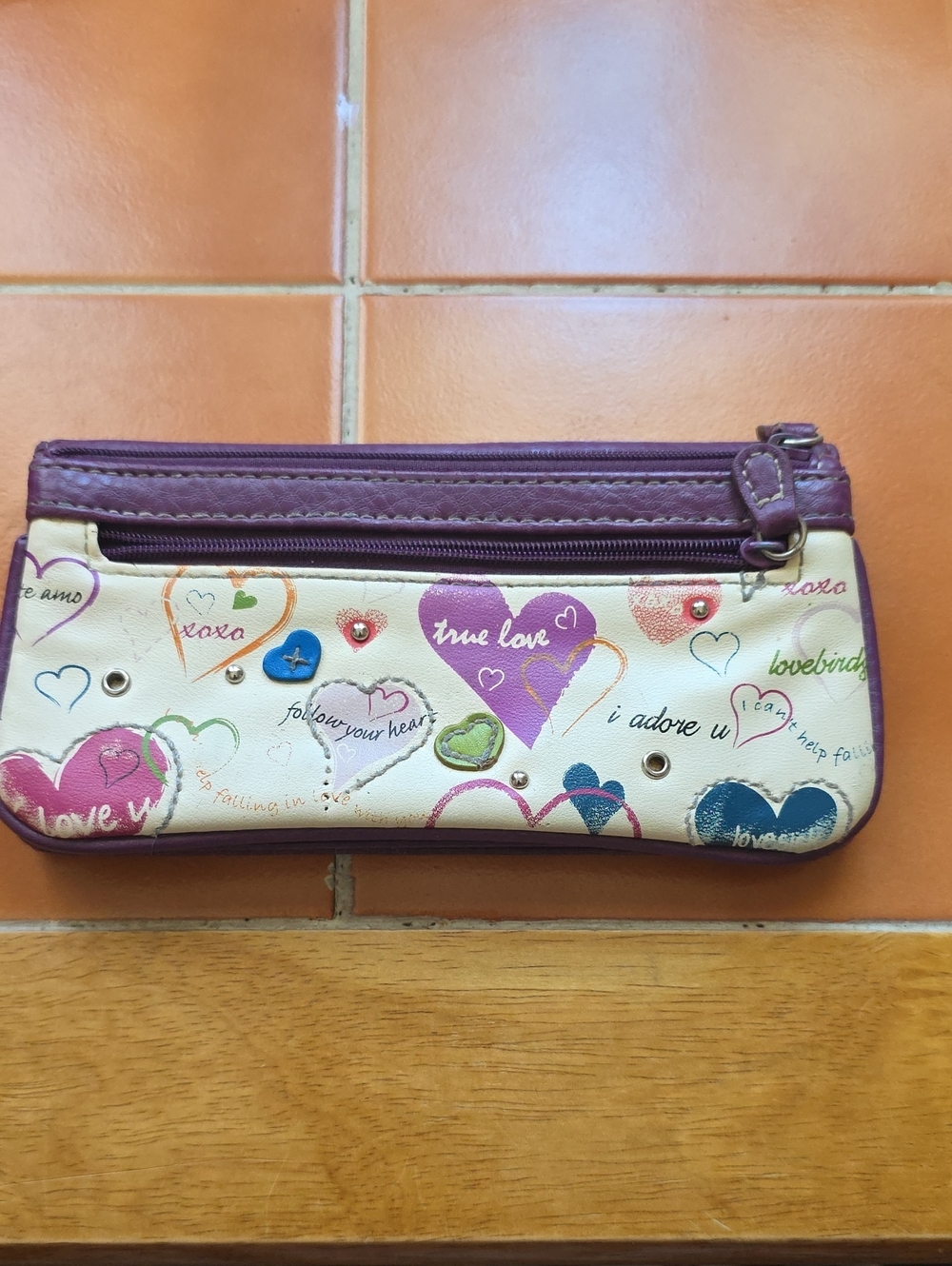 BRIGHTON "LOVE NOTES" CLUTCH/ WALLET GOOD PRELOVED CONDITION